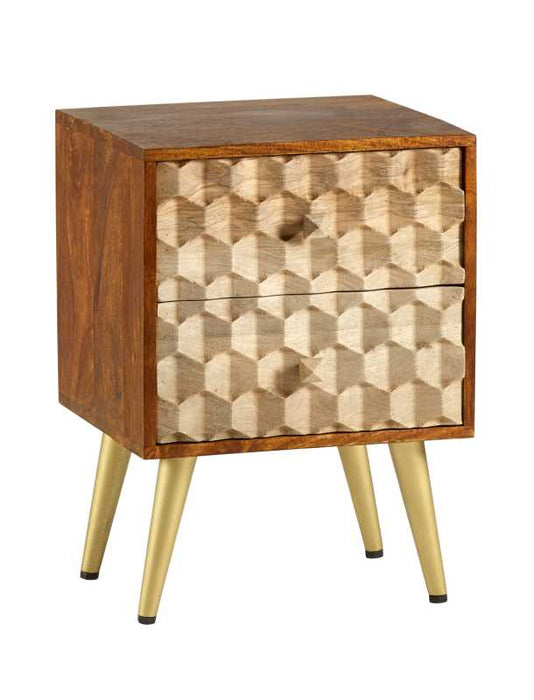 Edison 2 Drawer Side Table