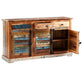 Indian Hub Coastal reclaimed wood large sideboard with 3 doors and 3 drawers
