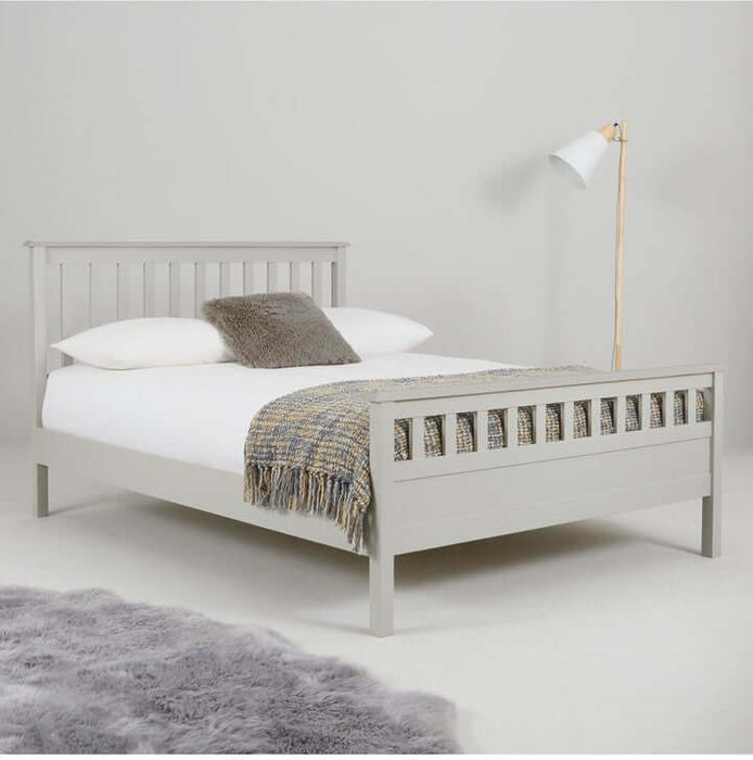 SlateComfort High Foot End Double Bed Frame-Cheshire Furniture Outlet