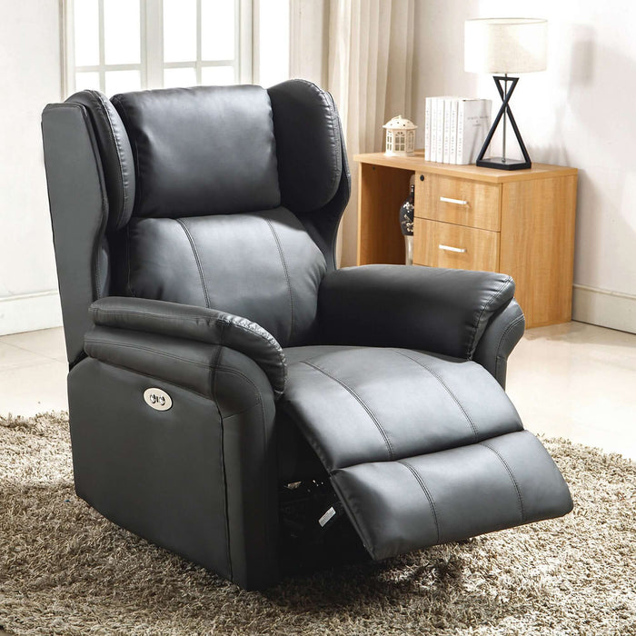 Slate Winged Back Recliner-Cheshire Furniture Outlet
