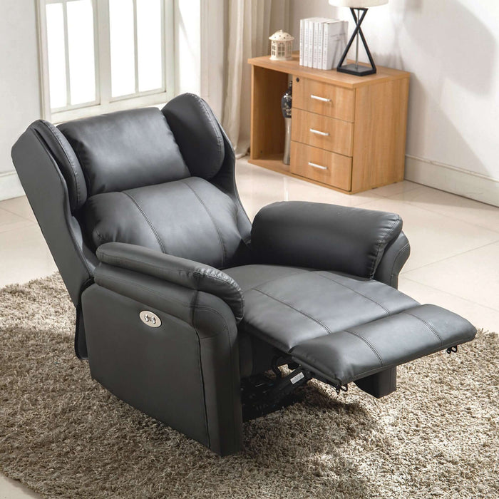Slate Winged Back Recliner-Cheshire Furniture Outlet