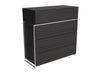 Federico Chests Of Four Drawer Black Oak Veneer-Cheshire Furniture Outlet