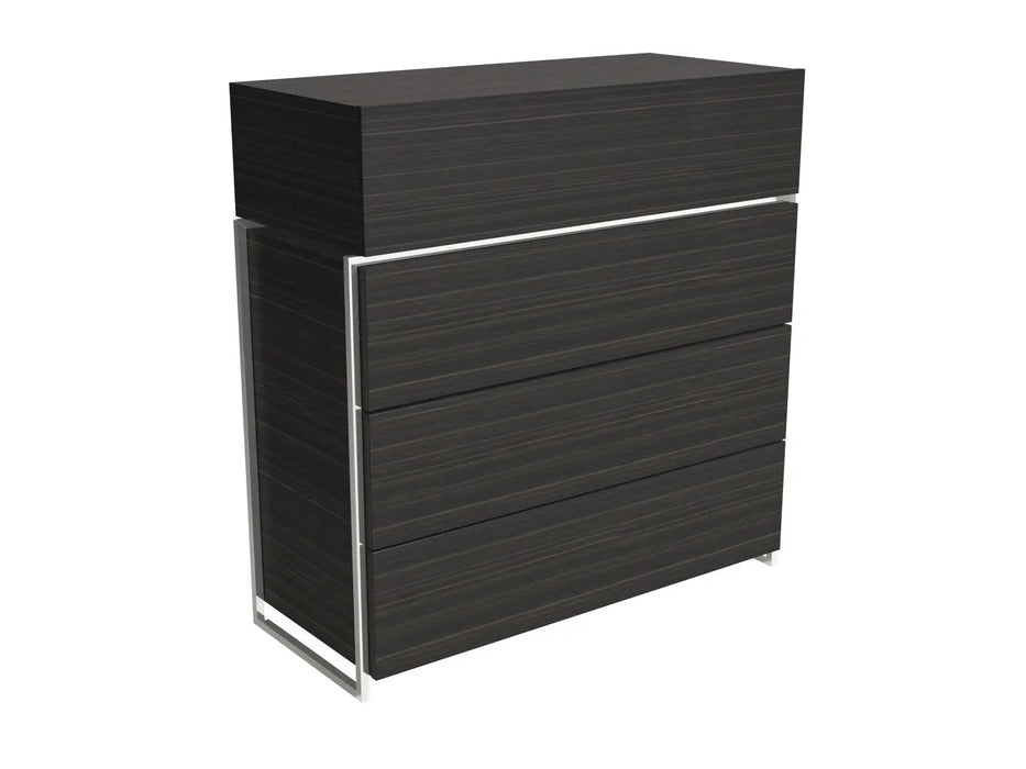 Federico Chests Of Four Drawer Black Oak Veneer-Cheshire Furniture Outlet