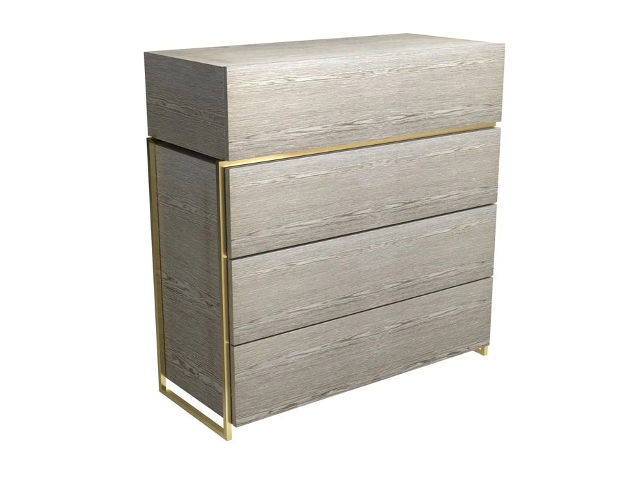 Federico Chests Of Four Drawer Black Oak Veneer-Cheshire Furniture Outlet