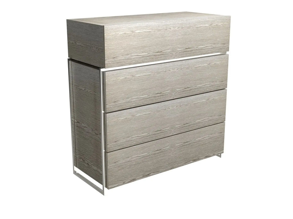 Federico Chests Of Four Drawer Black Oak Veneer-Cheshire Furniture Outlet