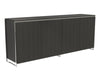 Four Door Sideboard Black Stained Oak Veneer & Polished Frame-Cheshire Furniture Outlet