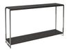 Clear Glass & Polished Frame Narrow Console Table-Cheshire Furniture Outlet