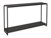Clear Glass & Polished Frame Narrow Console Table-Cheshire Furniture Outlet