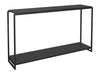 Clear Glass & Polished Frame Narrow Console Table-Cheshire Furniture Outlet