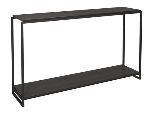 Clear Glass & Polished Frame Narrow Console Table-Cheshire Furniture Outlet