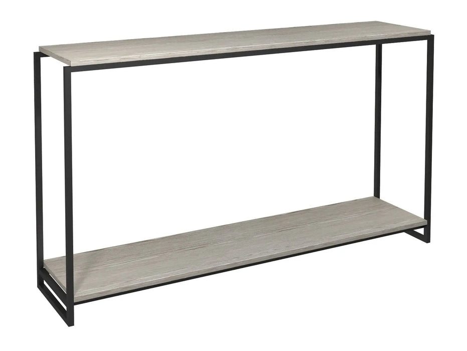Clear Glass & Polished Frame Narrow Console Table-Cheshire Furniture Outlet