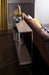 Clear Glass & Polished Frame Narrow Console Table-Cheshire Furniture Outlet
