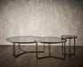 Finn Large Circular Coffee Table with Marble Top & Polished Frame-Cheshire Furniture Outlet