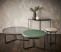 White Marble Top & Polished Chrome Frame Demi Lune Console Table-Cheshire Furniture Outlet