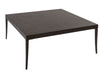 Square Coffee Table with Charcoal Stained Oak Veneer & Gun Metal Legs-Cheshire Furniture Outlet