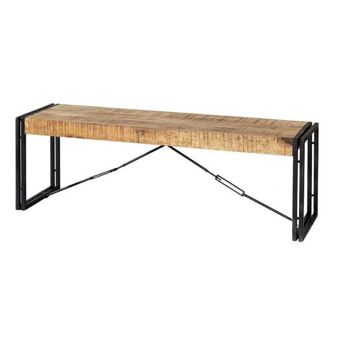 Cosmo Industrial Metal & Wood Dining Bench