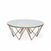 Crofton Round Coffee Table | White Marble Glass-Cheshire Furniture Outlet