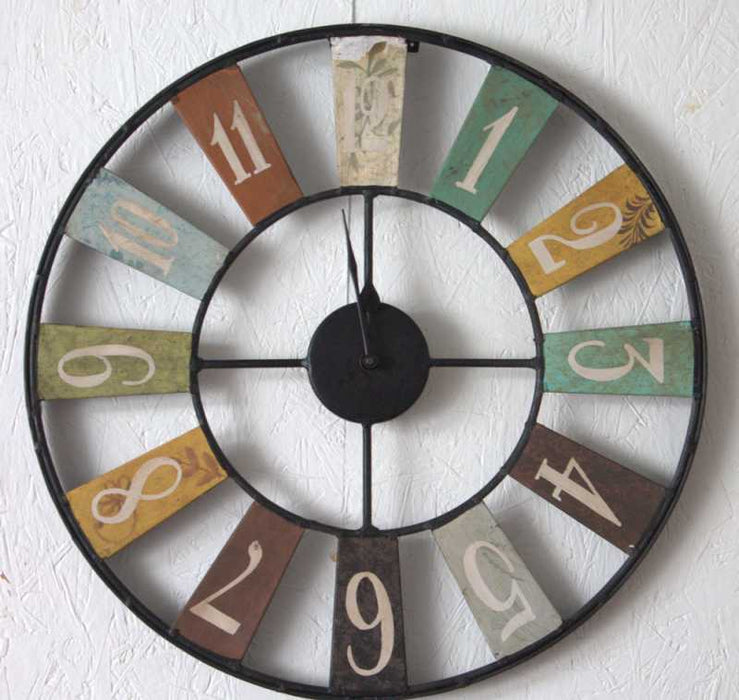 Archie Metal Wall Clock Industrial Style