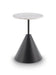 Iona Round Side Table Brass Cone Base With Pedestal & Clear Glass Top-Cheshire Furniture Outlet