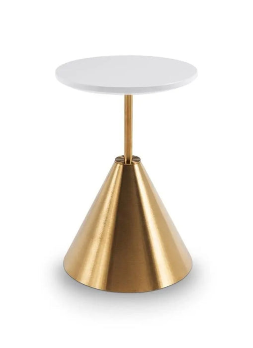 Iona Round Side Tables Brass Brushed-Cheshire Furniture Outlet