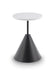 Iona Round Side Table Brass Cone Base With Pedestal & Clear Glass Top-Cheshire Furniture Outlet