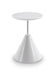 Iona Round Side Table Brass Cone Base With Pedestal & Clear Glass Top-Cheshire Furniture Outlet