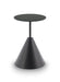 Iona Round Side Table Brass Cone Base With Pedestal & Clear Glass Top-Cheshire Furniture Outlet