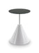 Iona Round Side Table Brass Cone Base With Pedestal & Clear Glass Top-Cheshire Furniture Outlet