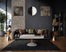 Iona Hourglass Side Table Brass Inverted Cone Base & Clear Glass Top-Cheshire Furniture Outlet
