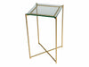Iris Lamp Stand Clear Glass Top & Brass Frame-Cheshire Furniture Outlet