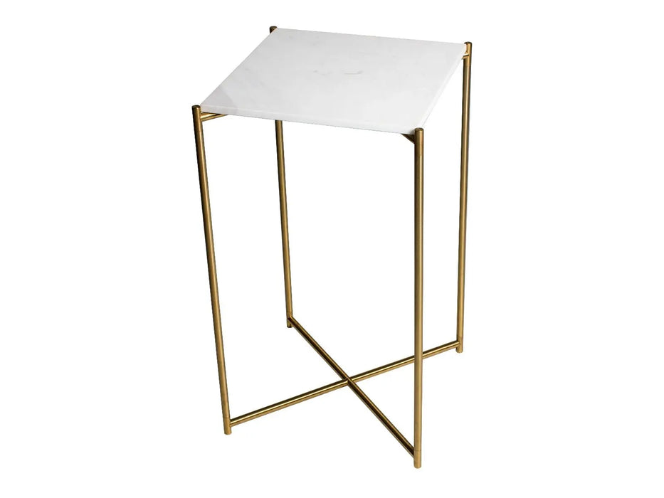 Iris Lamp Stand Clear Glass Top & Brass Frame-Cheshire Furniture Outlet