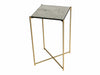 Iris Lamp Stand Clear Glass Top & Brass Frame-Cheshire Furniture Outlet