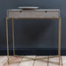 Small Console Table With Drawer Weathered Oak Top & Brass Frame-Cheshire Furniture Outlet