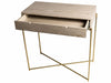 Small Console Table With Drawer Weathered Oak Top & Brass Frame-Cheshire Furniture Outlet