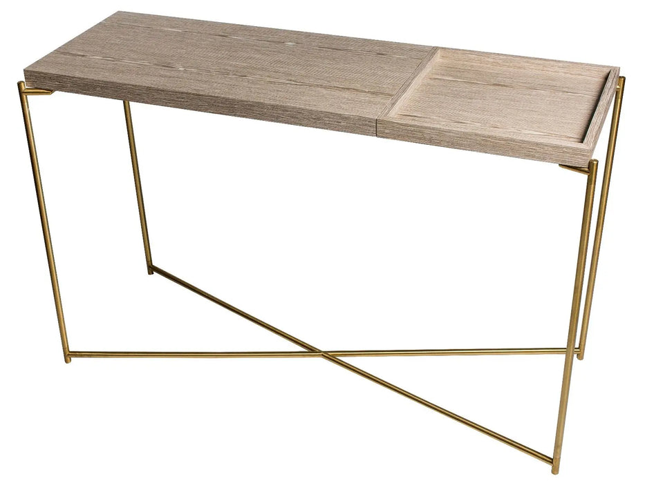 Iris Large Console Table Combo Top Small Tray-Cheshire Furniture Outlet