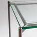 Square Coffee Table Clear Glass Top & Brass Frame-Cheshire Furniture Outlet