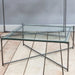 Square Coffee Table Clear Glass Top & Brass Frame-Cheshire Furniture Outlet