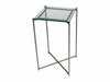 Iris Lamp Stand Clear Glass Top & Brass Frame-Cheshire Furniture Outlet