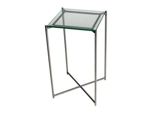 Iris Lamp Stand Clear Glass Top & Brass Frame-Cheshire Furniture Outlet