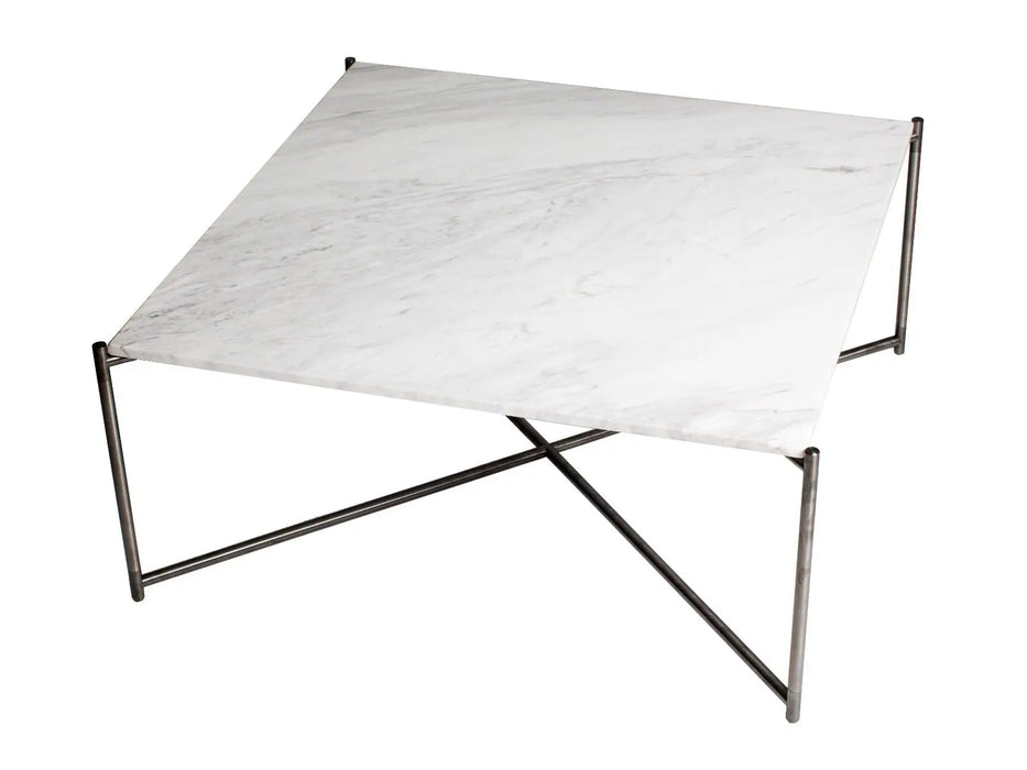 Square Coffee Table Clear Glass Top & Brass Frame-Cheshire Furniture Outlet