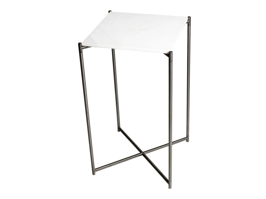 Iris Lamp Stand Clear Glass Top & Brass Frame-Cheshire Furniture Outlet
