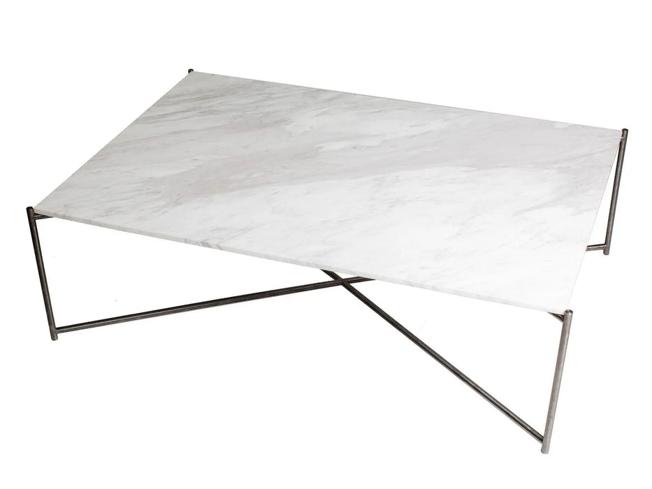Rectangular Coffee Table Clear Glass Top & Brass Frame-Cheshire Furniture Outlet