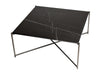 Square Coffee Table Clear Glass Top & Brass Frame-Cheshire Furniture Outlet