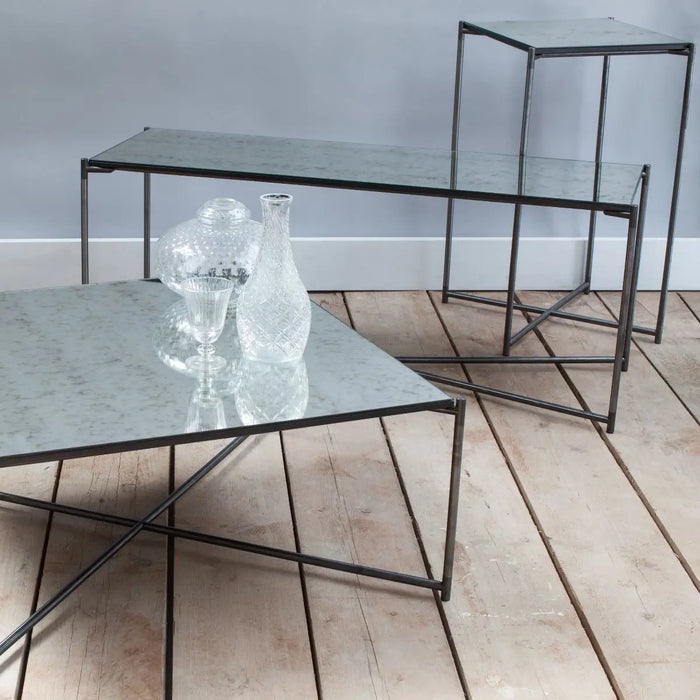 Iris Lamp Stand Brass Tray Top & Brass Frame Console Table-Cheshire Furniture Outlet