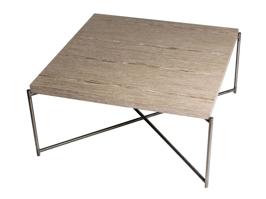 Square Coffee Table Clear Glass Top & Brass Frame-Cheshire Furniture Outlet
