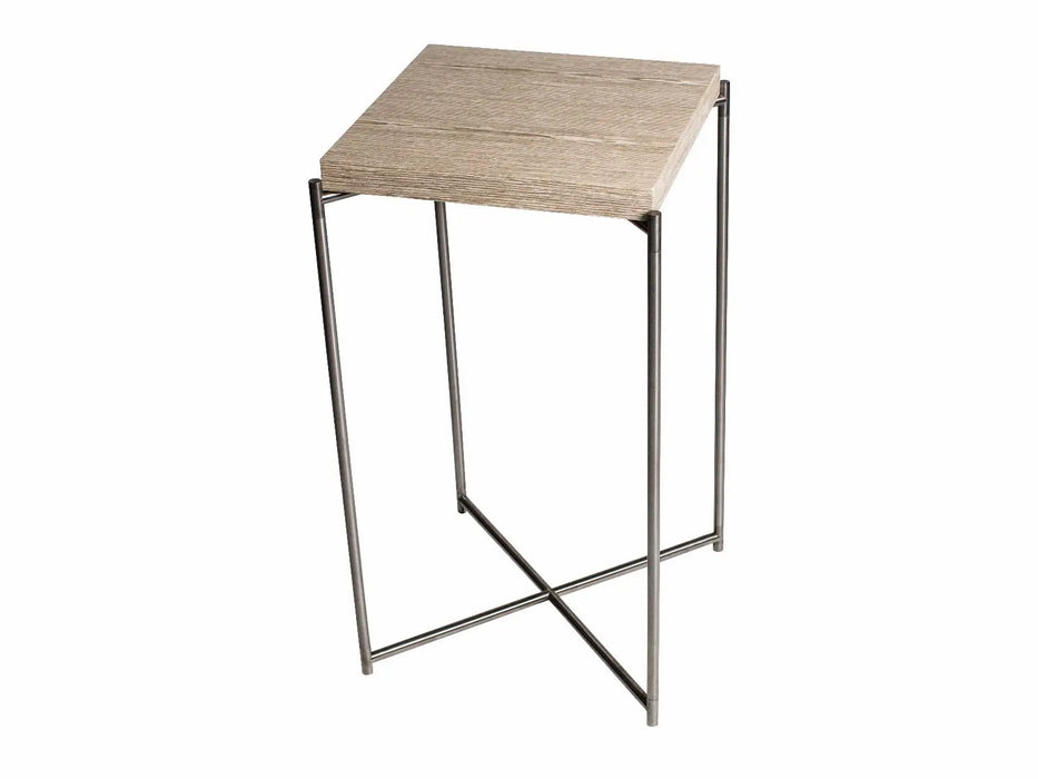 Iris Lamp Stand Clear Glass Top & Brass Frame-Cheshire Furniture Outlet