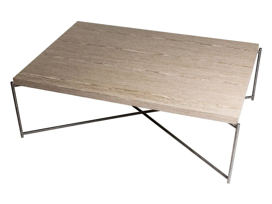 Rectangular Coffee Table Clear Glass Top & Brass Frame-Cheshire Furniture Outlet