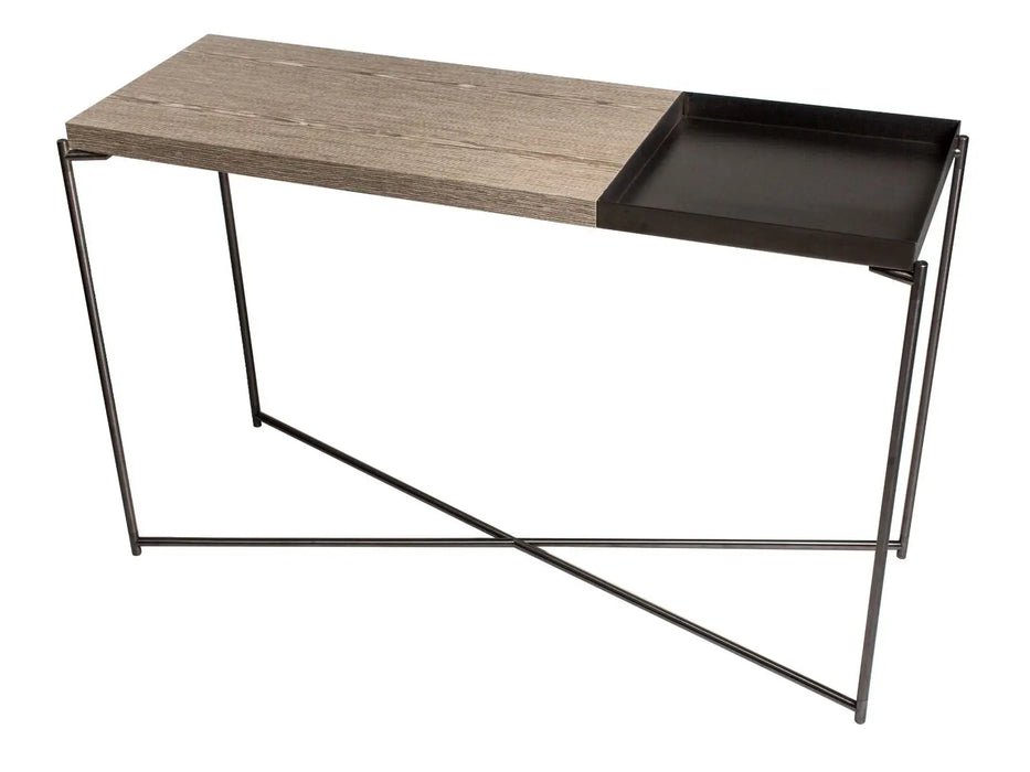 Iris Large Console Table Combo Top Small Tray-Cheshire Furniture Outlet