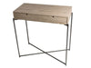 Small Console Table With Drawer Weathered Oak Top & Brass Frame-Cheshire Furniture Outlet