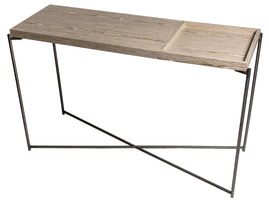 Iris Large Console Table Combo Top Small Tray-Cheshire Furniture Outlet